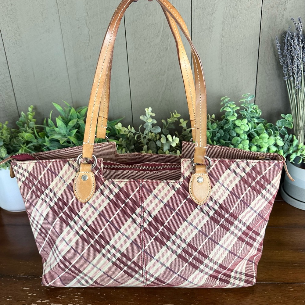 Burberry Plaid Tote Bag
